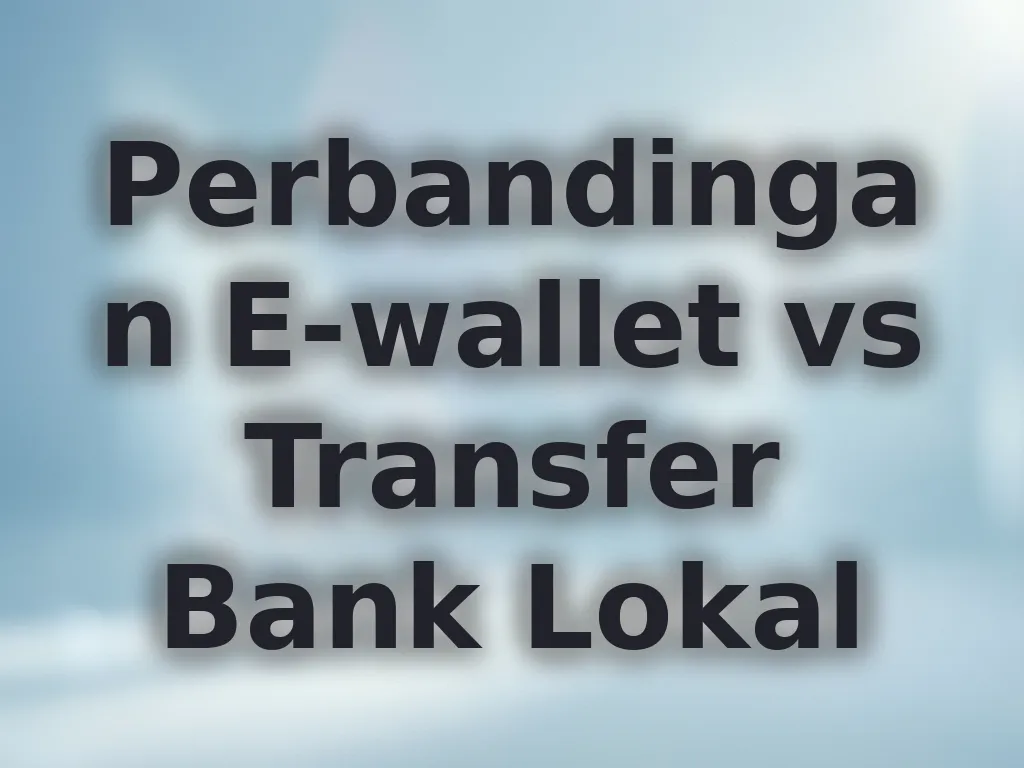 Perbandingan E-wallet vs Transfer Bank Lokal